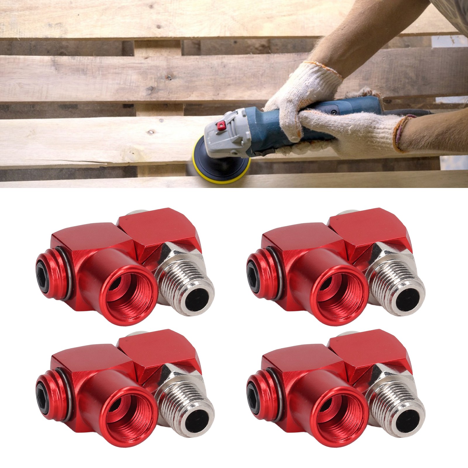 Swivel Air Hose Fitting Quick Connect 1/4 - 4 pièces 1/4