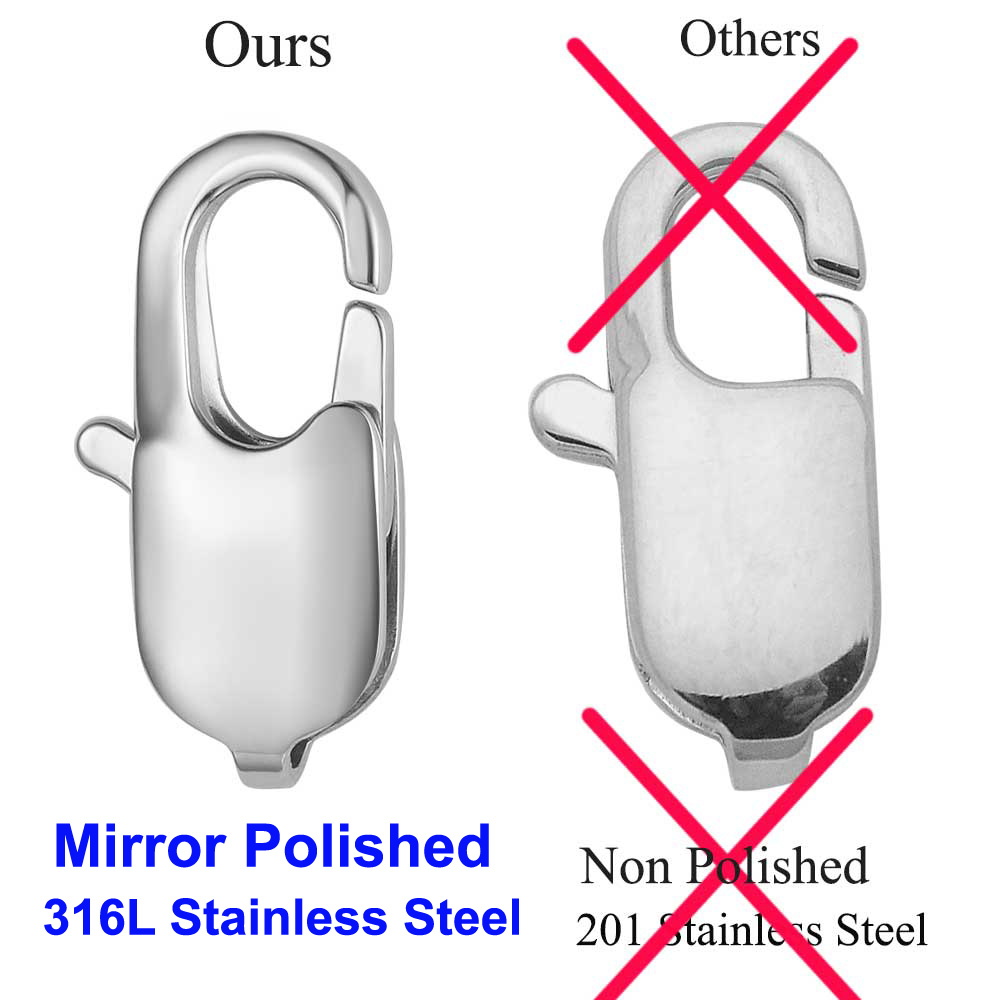 18 Gauge Brad Nails Stainless Steel - Lot de 5 fermoirs mousquetons rectangulaires