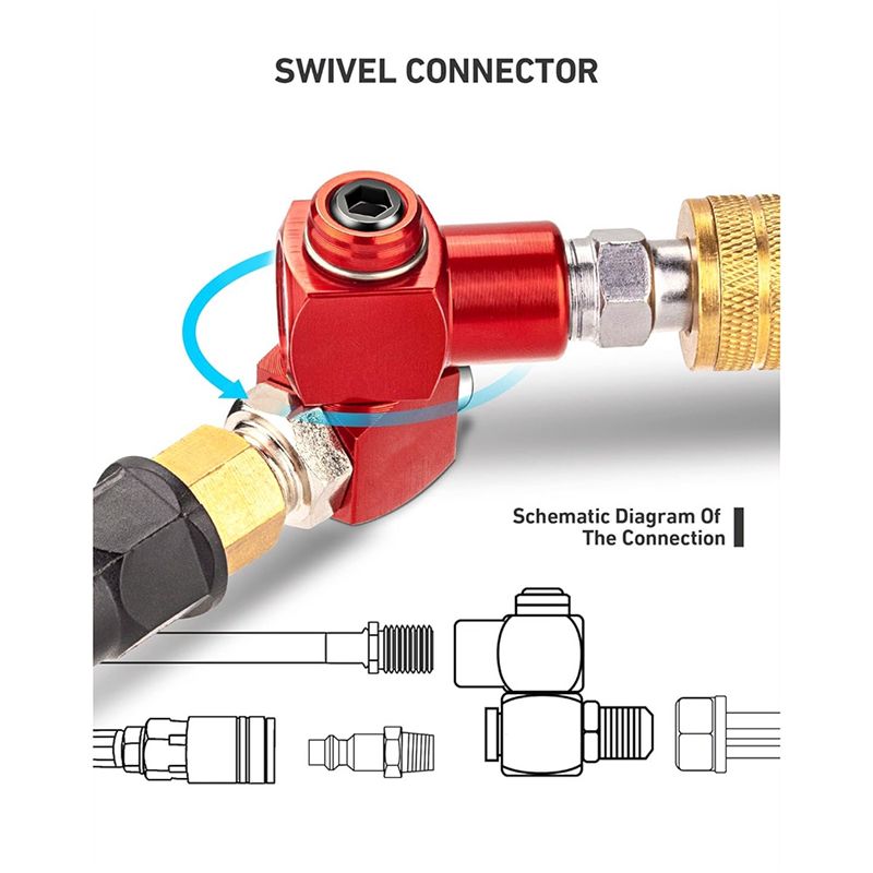 Lot de 2 raccords de tuyau d'a - Swivel Air Hose Fitting Quick Connect 1/4 avis et prix