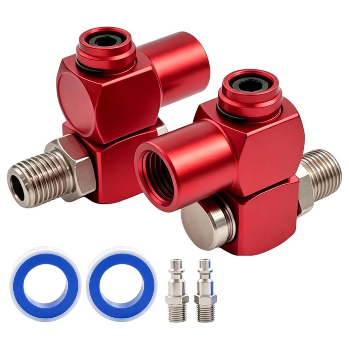 Lot de 2 raccords de tuyau d'a - Swivel Air Hose Fitting Quick Connect 1/4 avis et prix
