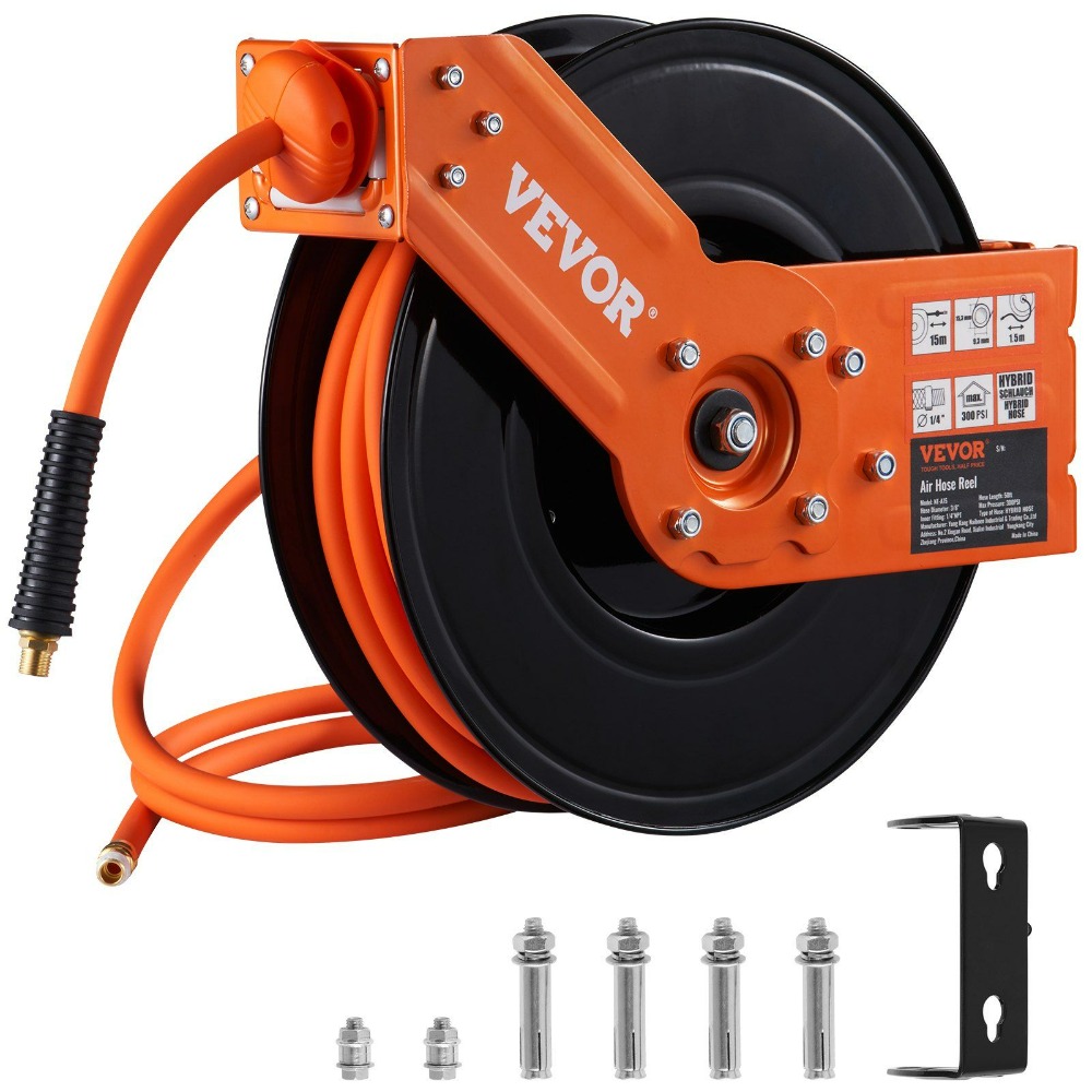 Enrouleur de tuyau d'air rétra - Air Compressor Air Hose 3/8 Hybrid 50Ft avis et prix